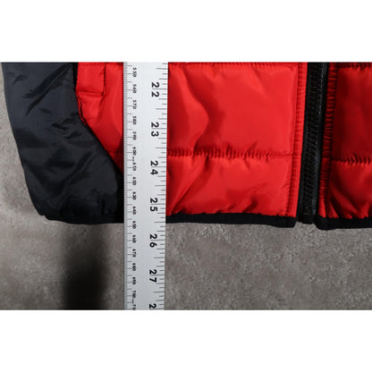 Under Armour Jacket Youth Large Red Black ColdGear Hooded Puffer Coat Boys Warm