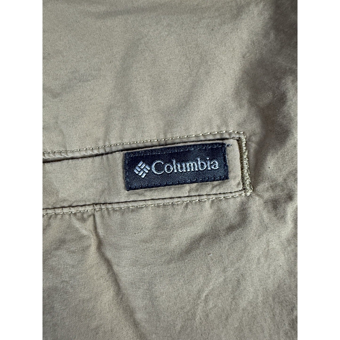 Columbia Shorts Mens W 38 Khaki L 10" Inseam Casual Chino Outdoor Hiking Tech
