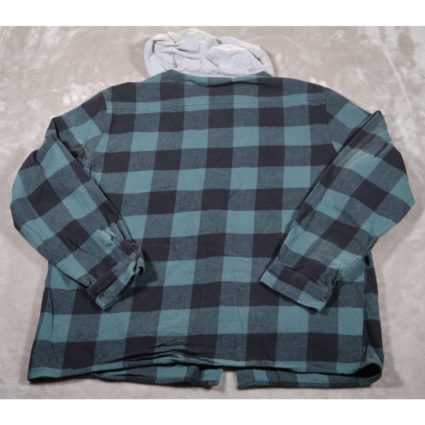 Neff Shirt Mens Medium Plaid Flannel Hooded Button Up Skate Streetwear