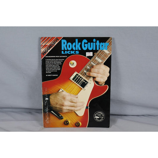 Progressive Rock Guitar Licks Book Brett Duncan Instruction Solo Tab Music Guide