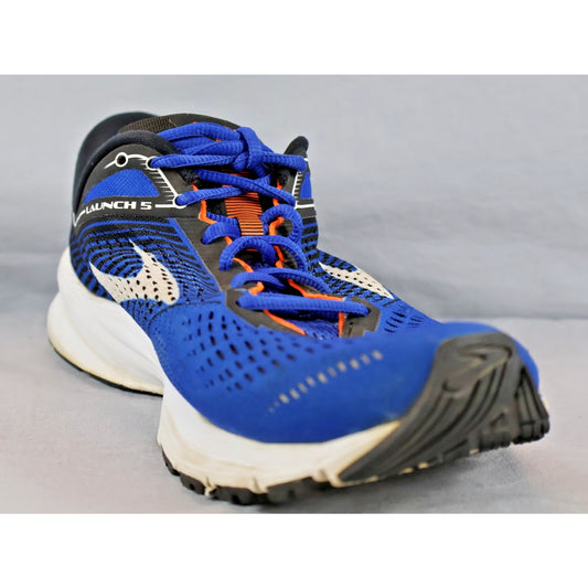 Brooks Launch 5 Shoes Mens Size 9 Blue Black White Lightweight Running Sneakers