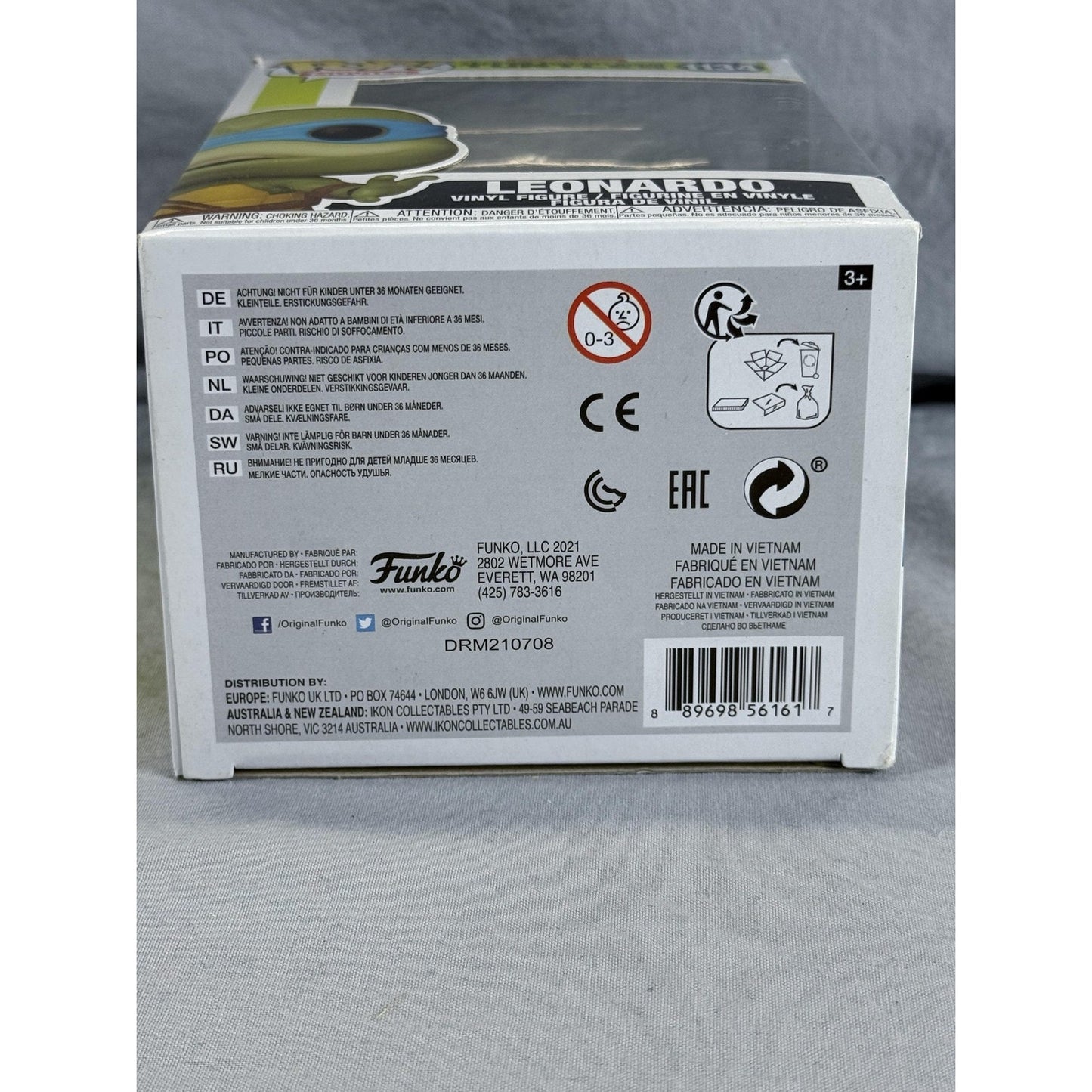 Funko Pop Movies TMNT Leonardo #1134 Nickelodeon Vinyl Figure New in Box 2021