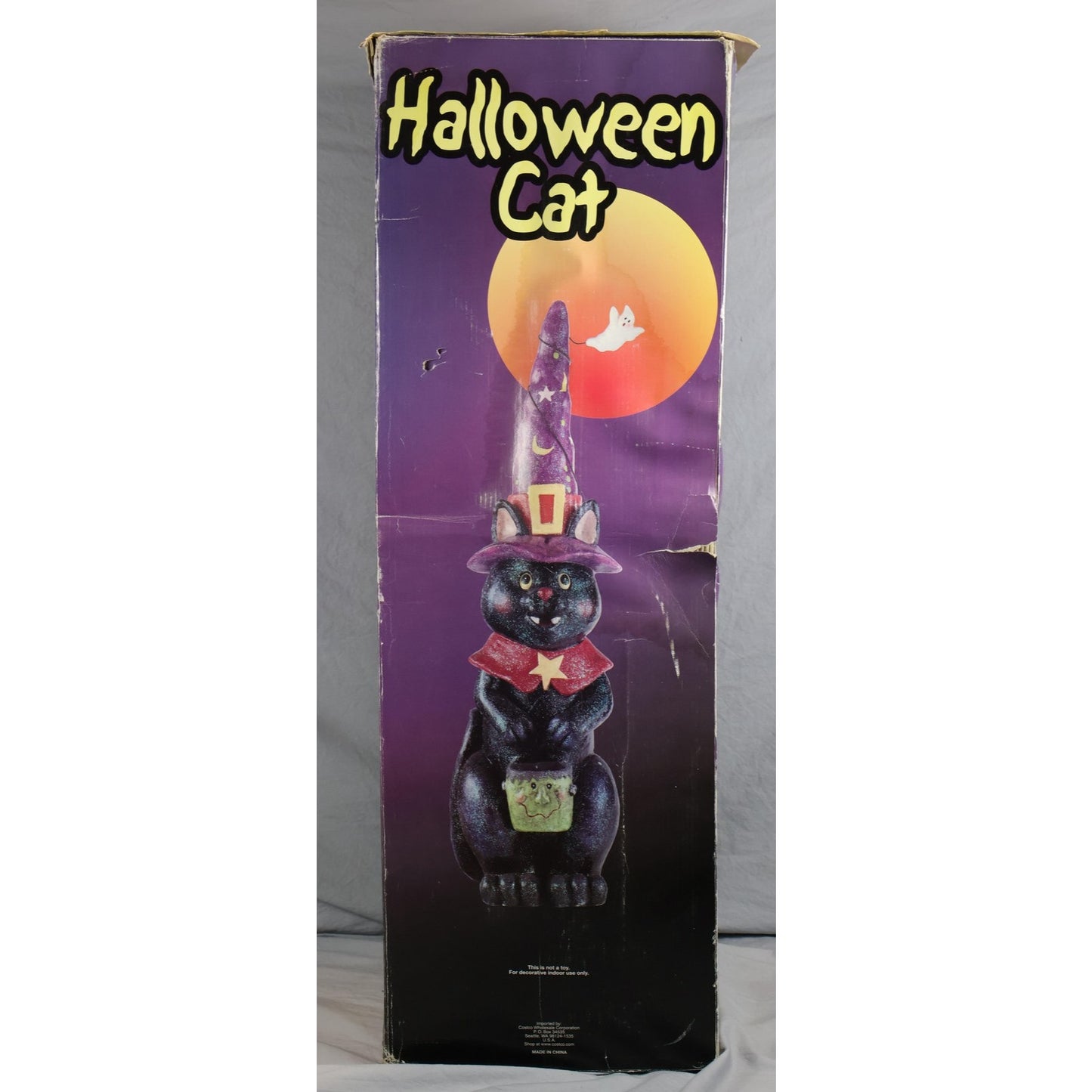 30” Resin Black Cat Witch & Ghost Halloween Figure Indoor Outdoor Decor Costco