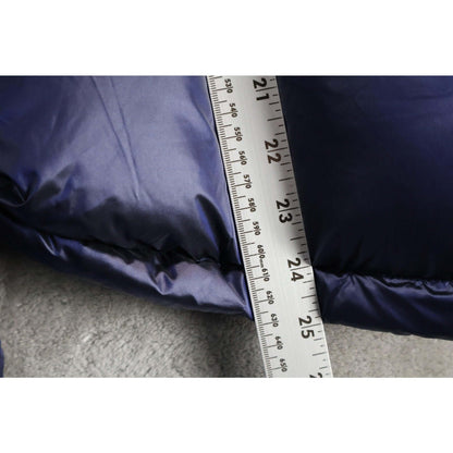 Guess Cassidy Puffer Quilted Jacket Womens Small Navy Sherpa Collar Winter Coat