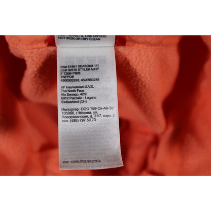North Face Pullover Womens XL Orange Fleece Half Zip Outdoor Hiking Lightweight