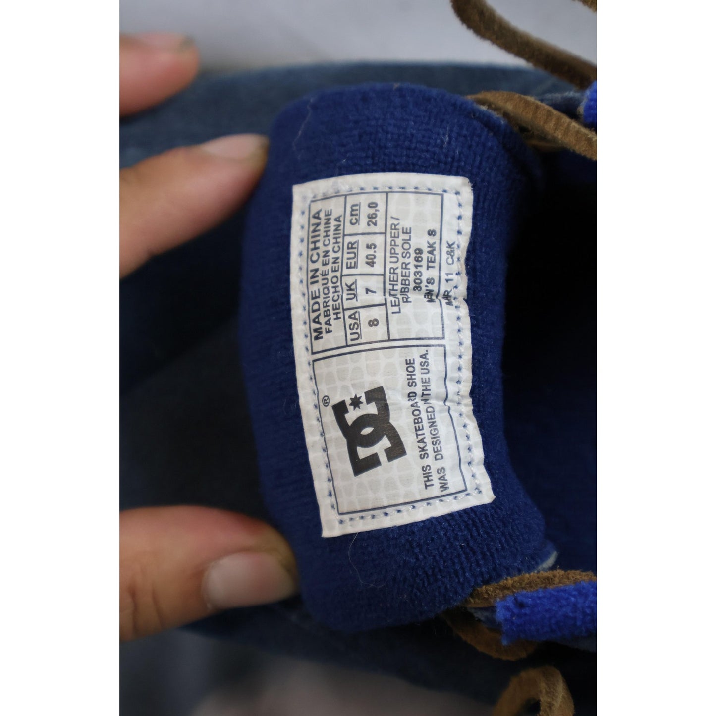 DC Shoes Mens Size 8 Blue Super Suede Skateboarding Moc Toe Lace Up Leather