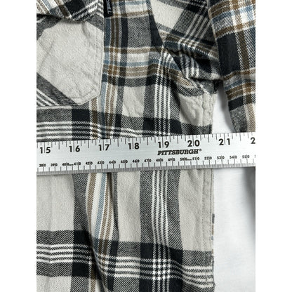 O'Neill Flannel Shirt - Men's Large - Grey Brown Plaid