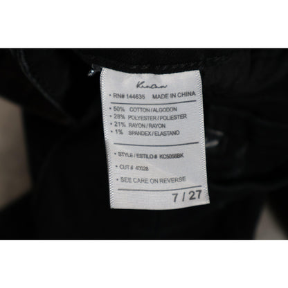 KanCan Jeans Womens 7 27 Black Distressed Ripped Denim Skinny Stretch KC5052BK