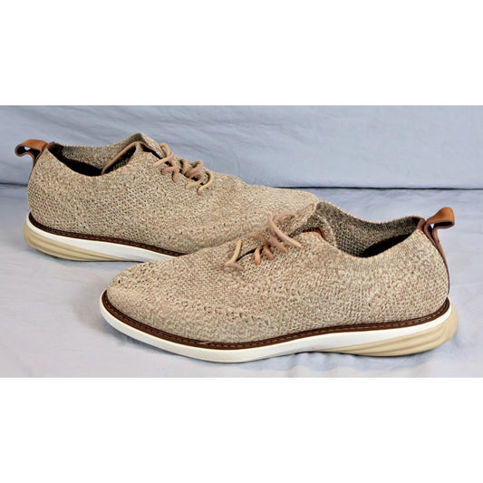 Cole Haan Shoes Mens Size 9 Tan Knit Oxford Lace Up Lightweight Casual C32108