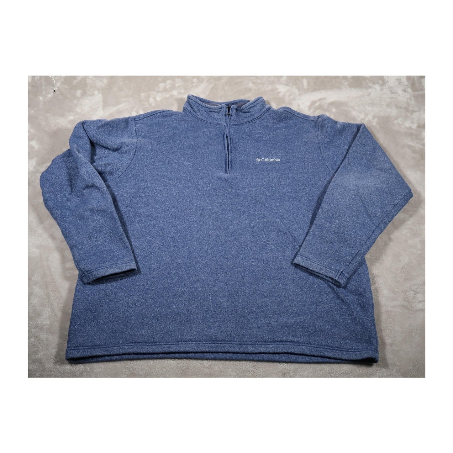 Columbia Pullover Mens 2XL Blue Fleece Half Zip Sweater Outdoors Hiking XXL