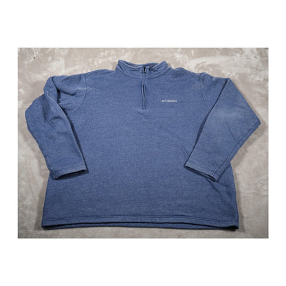 Columbia Pullover Mens 2XL Blue Fleece Half Zip Sweater Outdoors Hiking XXL