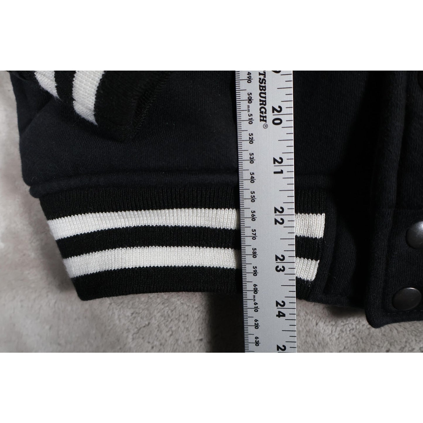 American Apparel Varsity Jacket Mens Large Skunk Stinking Up Streets Made in USA