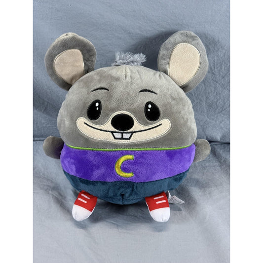 Fiesta Chuck E. Cheese Gumball Plush 8.5in Round Mouse Stuffed Animal Toy Gray