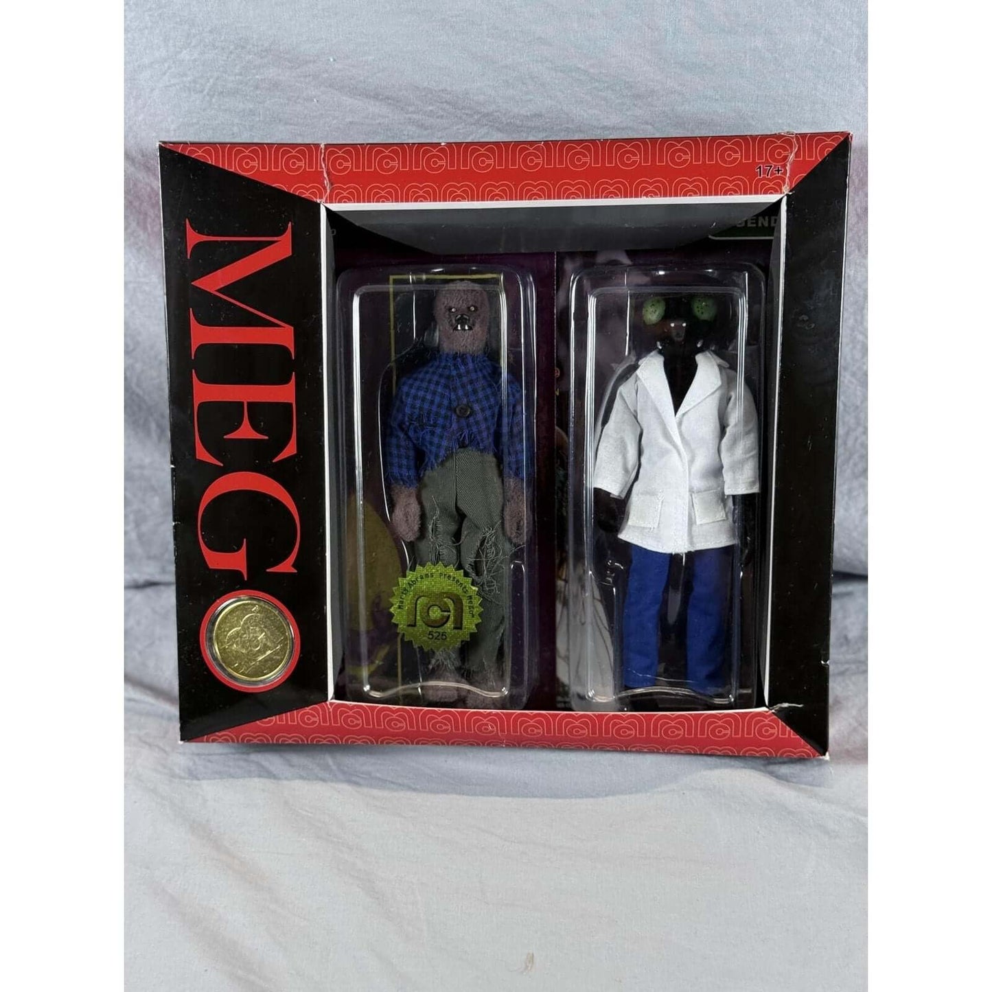 Mego Monsters 8 inch Action Figures 2-Pack The Fly & The Wolfman 14 POA New Set