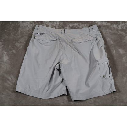 Columbia PFG Shorts Mens 38 Gray Omni-Shield Quick Dry Fishing Cargo Outdoor