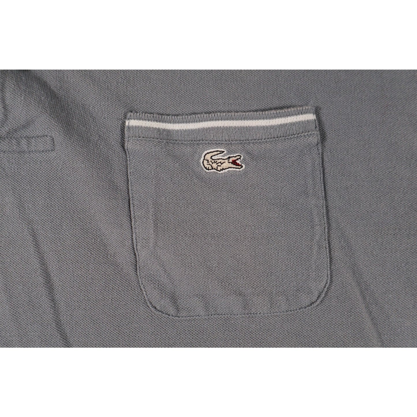 Lacoste Polo Shirt Mens Extra Large Gray Made in Italy Cotton Pocket Classic