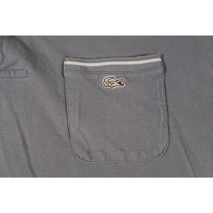 Lacoste Polo Shirt Mens Extra Large Gray Made in Italy Cotton Pocket Classic