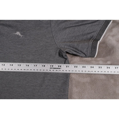 Tommy Bahama Polo Shirt Mens Large Gray Marlin Logo Short Sleeve Casual Golf Top