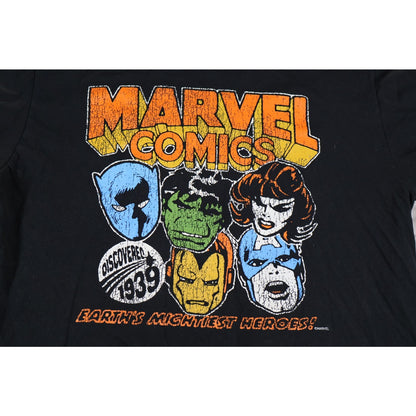 Marvel Comics Shirt Mens XL Black Earths Mightiest Heroes Retro Superhero Tee