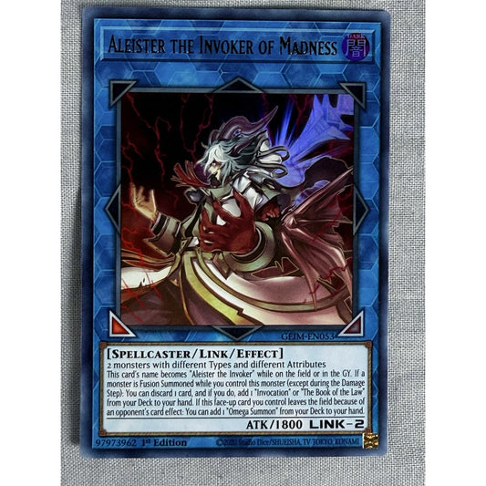 Yu-Gi-Oh Aleister l'Invokhateur de la Folie GEIM EN053 Collectors Rare