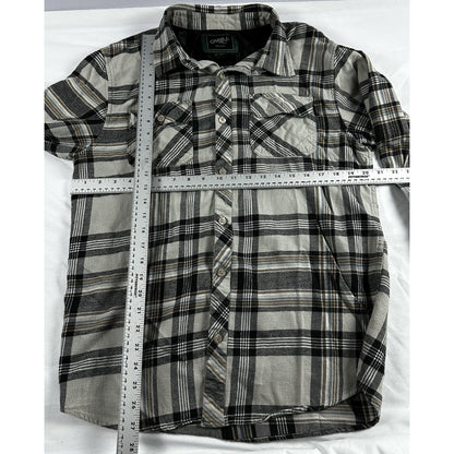 O'Neill Flannel Shirt - Men's Large - Grey Brown Plaid