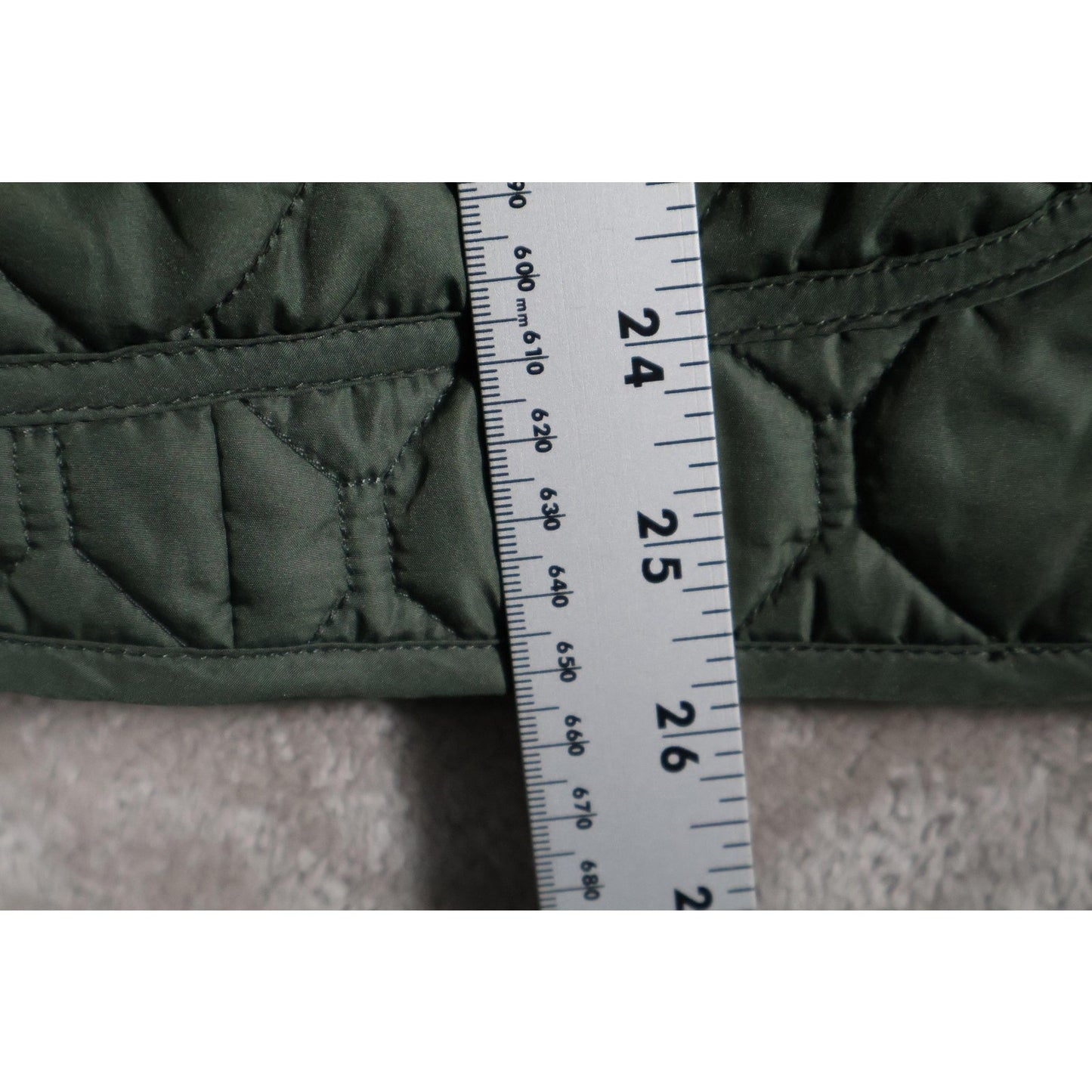 Eddie Bauer Jacket Womens Medium Green Quilted Full Zip Lightweight Outdoor Coat