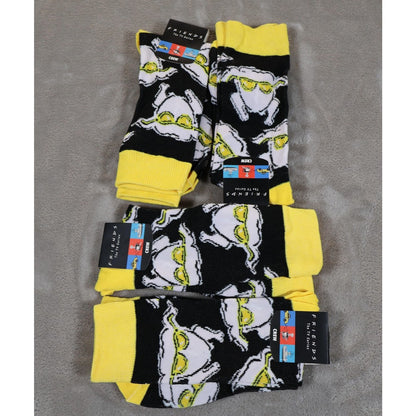 Friends TV Show Socks Mens Size 10-13 Crew Turkey Sunglasses Novelty Gift Set 4