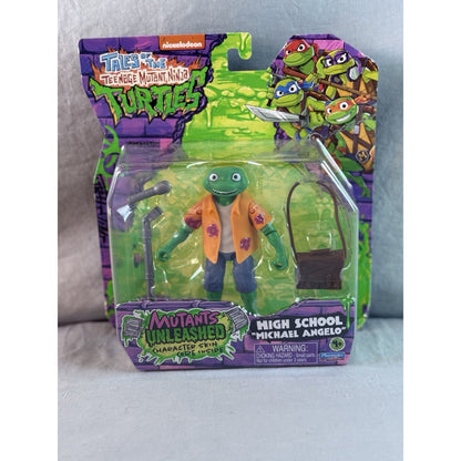 TMNT Mutants Unleashed High School Raphael Mikey Crabapult Lot of 3.