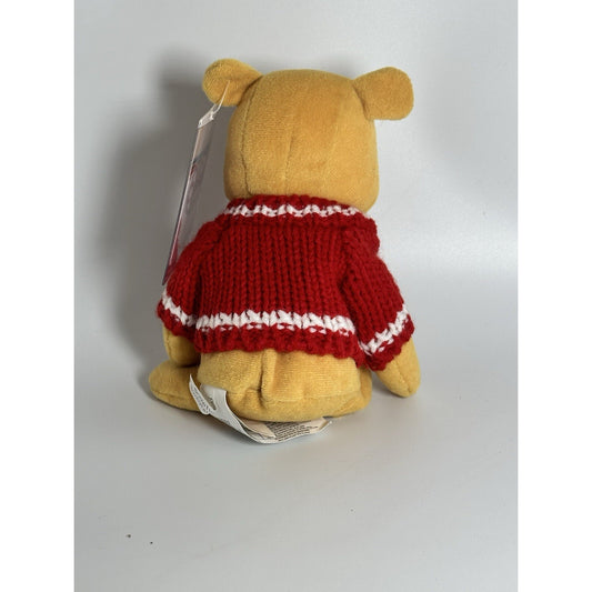 Vintage Disney Store Winnie the Pooh Snowflake Sweater Plush
