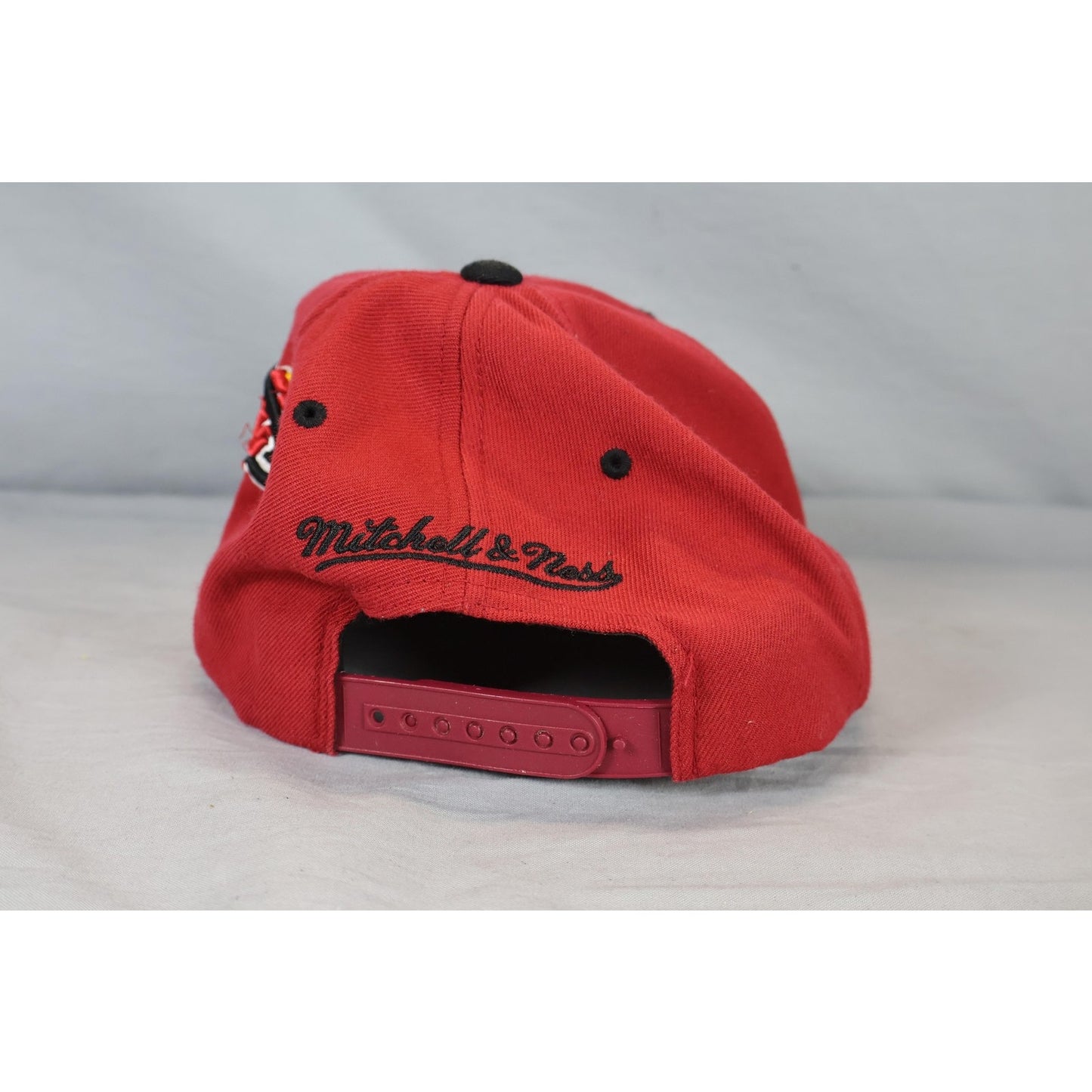 Vintage Miami Heat Hat Cap Snap Back Red Black NBA Basketball Mens 90s