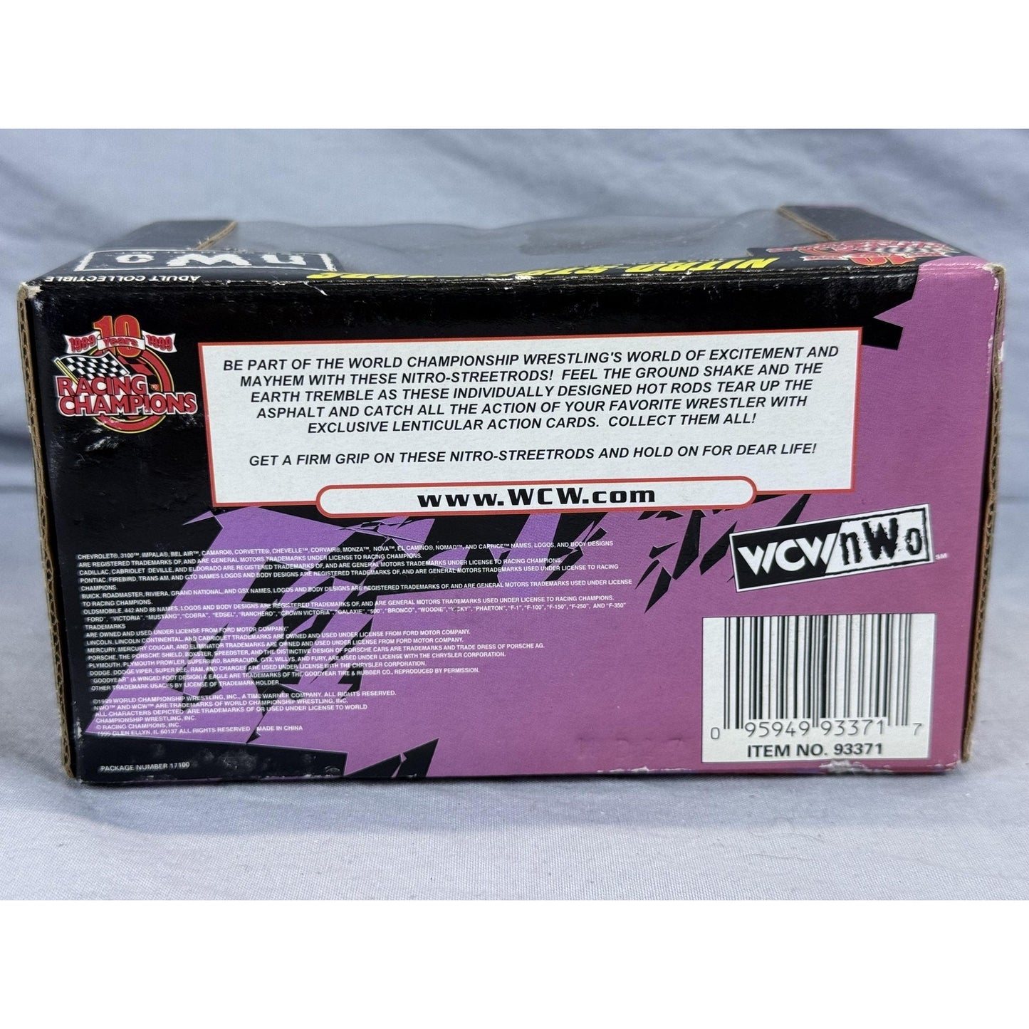 Vintage 1999 Racing Champions WCW nWo Nitro-Streetrods 1/64 Die-Cast Boxed