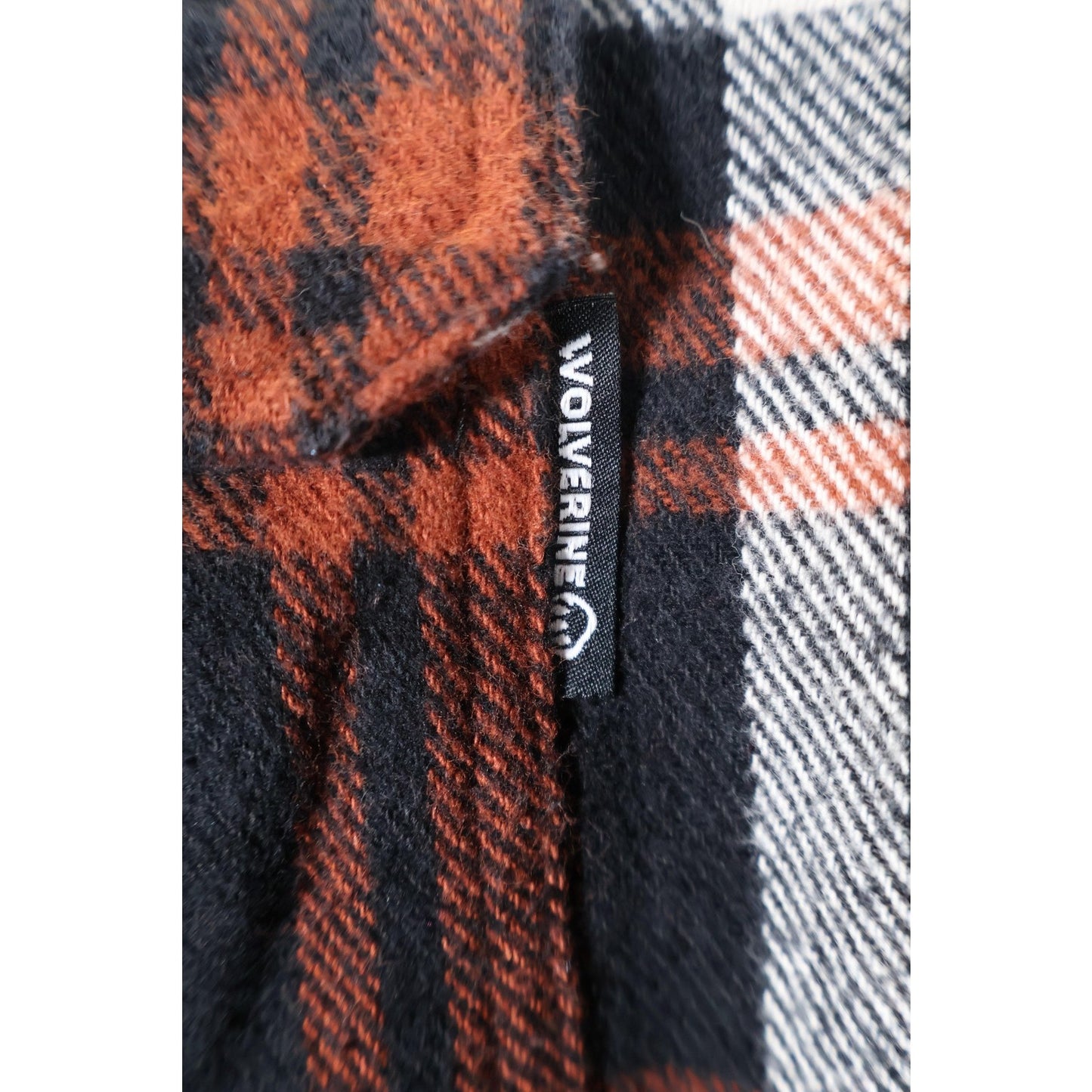 Wolverine Shirt Mens 2XL Red Black White Plaid Flannel Long Sleeve Button Up