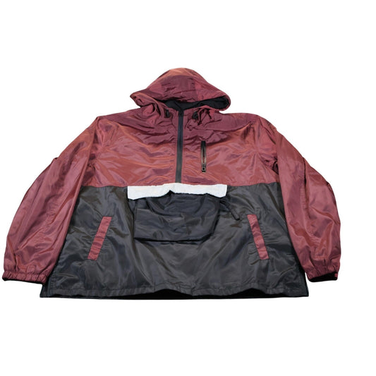 Distortion Jacket Mens XL Hooded Windbreaker Pullover Outdoor Pockets