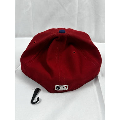 Vintage Philadelphia Phillies Strapback Hat Red White MLB Baseball 90s Deadstock