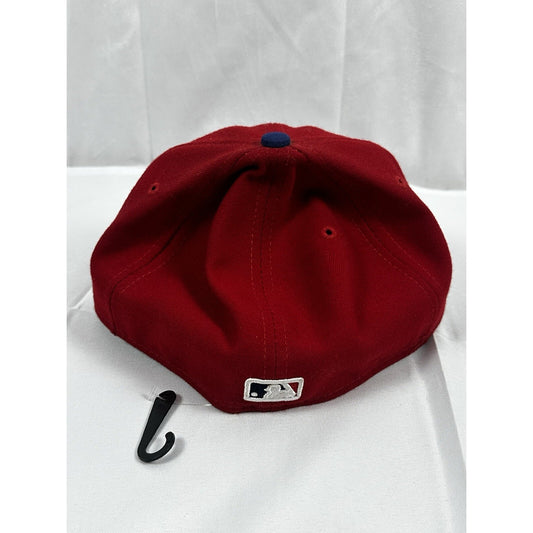 Vintage Philadelphia Phillies Strapback Hat Red White MLB Baseball 90s Deadstock