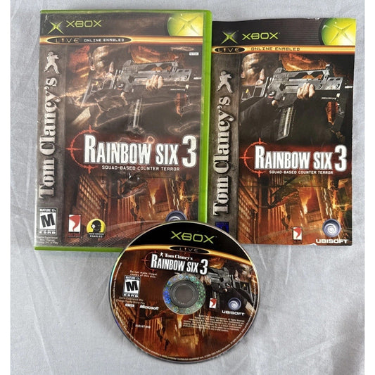 Tom Clancy's Rainbow Six 3 (Microsoft Xbox, 2003) - CIB Complete - Tested