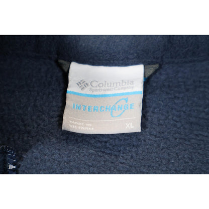 Columbia Jacket Mens Extra Large Blue Full Zip Fleece Interchange Outdoors XL