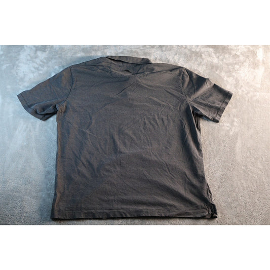 Tommy Bahama Polo Shirt Mens Large Gray Silk Cotton Diamond Pattern Golf Casual