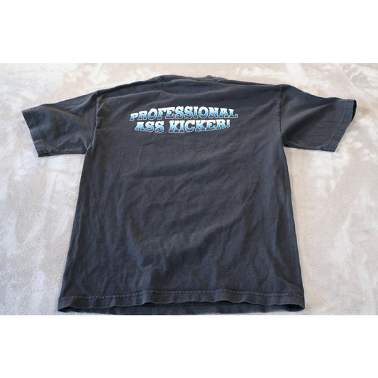 Vintage Stone Cold Steve Austin Shirt Mens Medium Black WWF WWE Skull Tee 90s