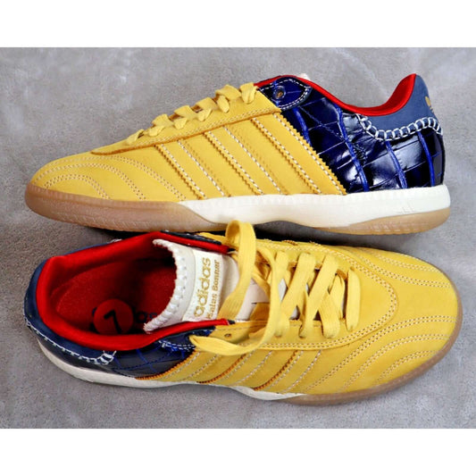 Adidas Wales Bonner Samba Suede Shoes Mens Size 7 Yellow Navy Gum Collab IH8407