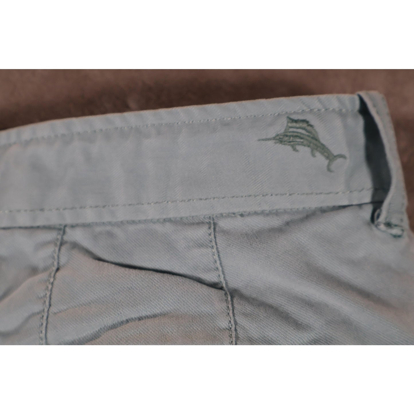 Tommy Bahama Shorts Mens 34 Blue Stretch Cotton Tencel Casual Chino Summer Golf