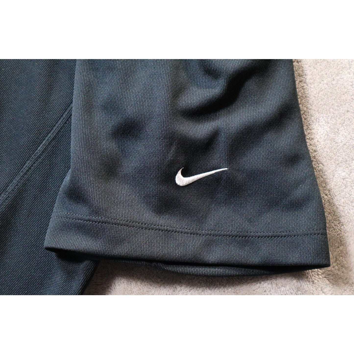 Nike Golf Polo Shirt Mens Large Black Dri-FIT Embroidered Sun Logo Destin 2011