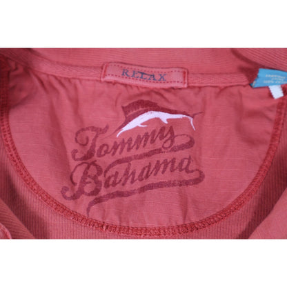 Tommy Bahama Sweater Mens 2XL Red Quarter Zip Pullover Relax Marlin Embroidered