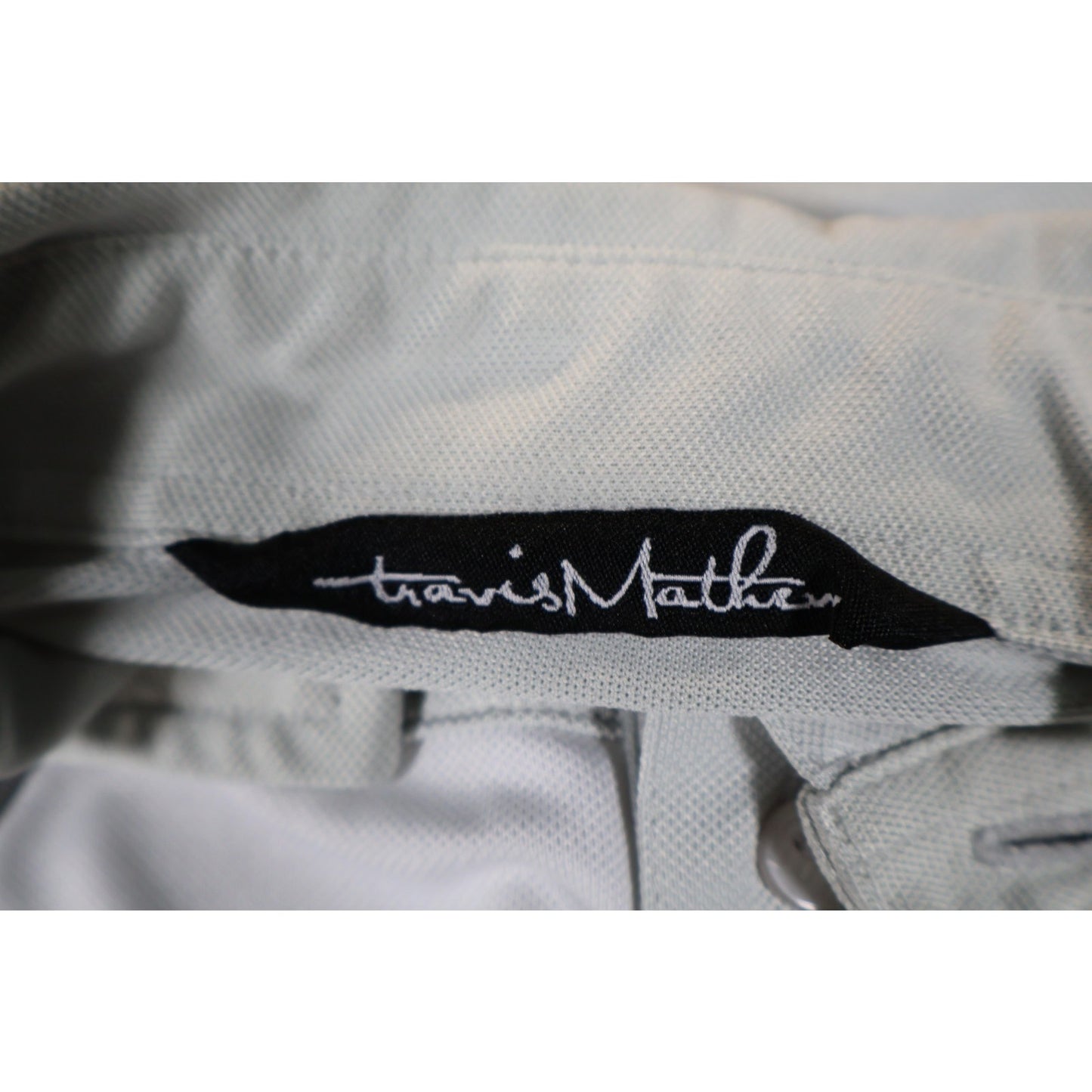 Travis Mathew Polo Shirt Mens 2XL Blue Gray Colorblock Golf Athletic Performance