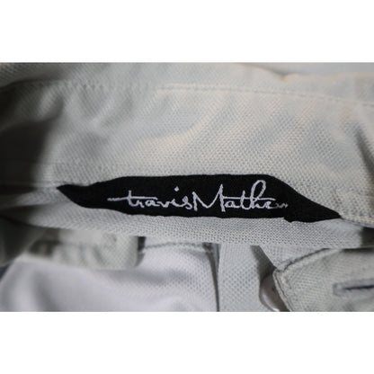 Travis Mathew Polo Shirt Mens 2XL Blue Gray Colorblock Golf Athletic Performance