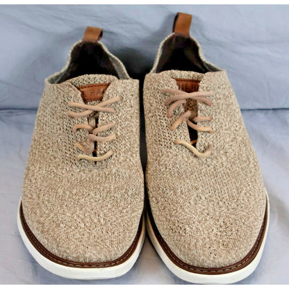 Cole Haan Shoes Mens Size 9 Tan Knit Oxford Lace Up Lightweight Casual C32108