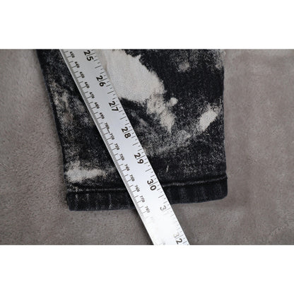 Luke & Dutch Jeans Mens 38x32 Straight Leg Distressed Denim Pants Bleach Wash