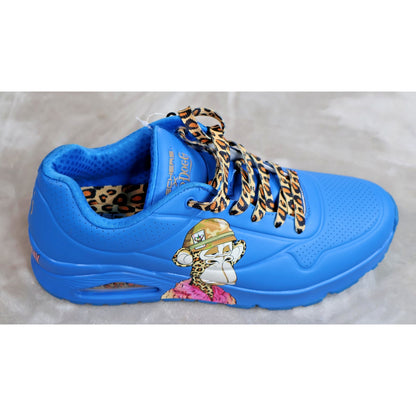 Skechers Dr Bombay Shoes Mens Size 9 Blue Snoop Dogg Collab Leopard Laces
