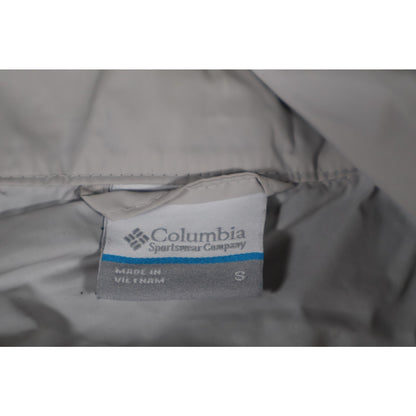 Columbia Jacket Womens Small Gray Hooded Full Zip Outdoor Lightweight Coat Parka