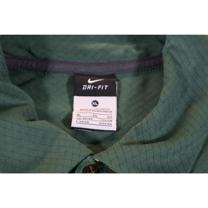 Oregon Ducks Polo Shirt Mens XL Green Nike Dri-FIT Golf Athletic Team NCAA